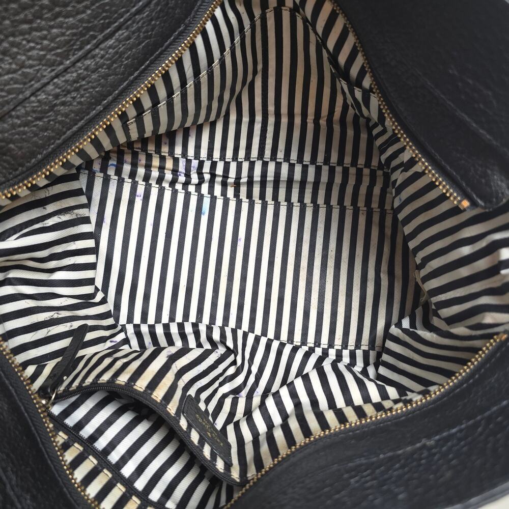 Kate Spade Black Pebbled Leather Southport Avenue Oden Tote Handbag Purse - Picture 9 of 11